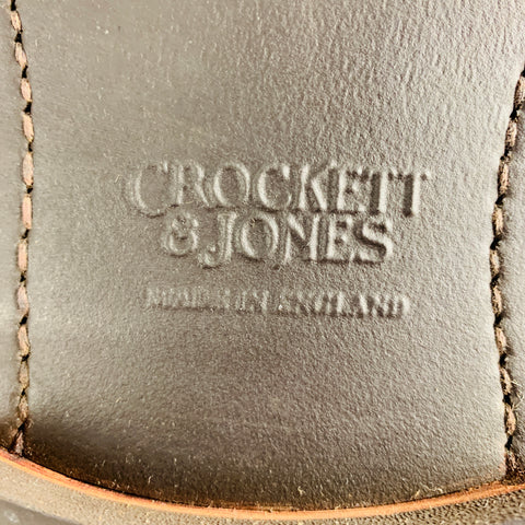 CROCKETT &amp; JONES Talla 10 Botas con punta de ante marrón