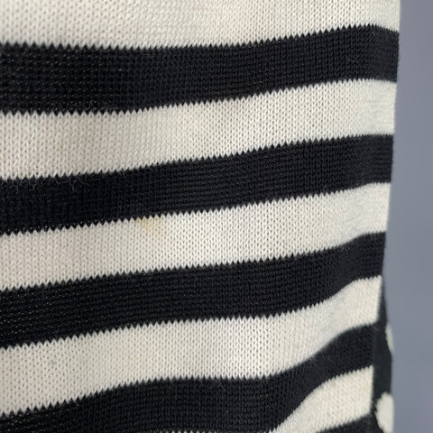 MARC JACOBS Size S Black White Cotton Blend Polka Dot Vest