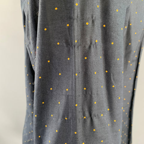 PAUL SMITH Size L Black Gold Polka Dot Cotton Long Sleeve Shirt