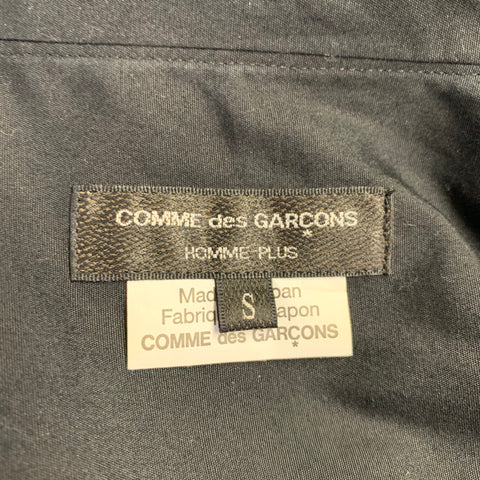 COMME des GARCONS HOMME PLUS Size S Black Charcoal Cotton Long Sleeve Shirt