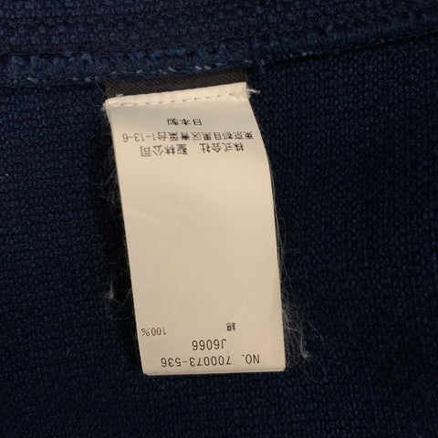 BLUE BLUE JAPAN SS2020 Size L Blue Indigo Cotton Kimono Coat