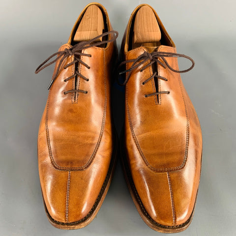 ALLEN EDMONDS Size 9.5 -Berkeley-  Tan Leather Lace-Up Shoes