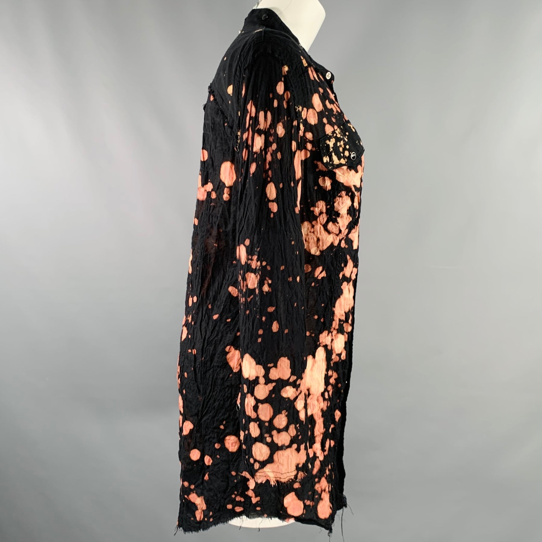 L.G.B Size 2 Black Pink Rayon Blend Spotted Shirt – Sui Generis
