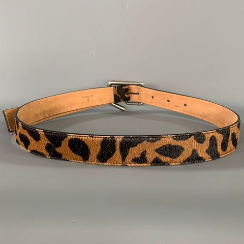 ACNE STUDIOS Brown Black Leopard Pony Leather Belt