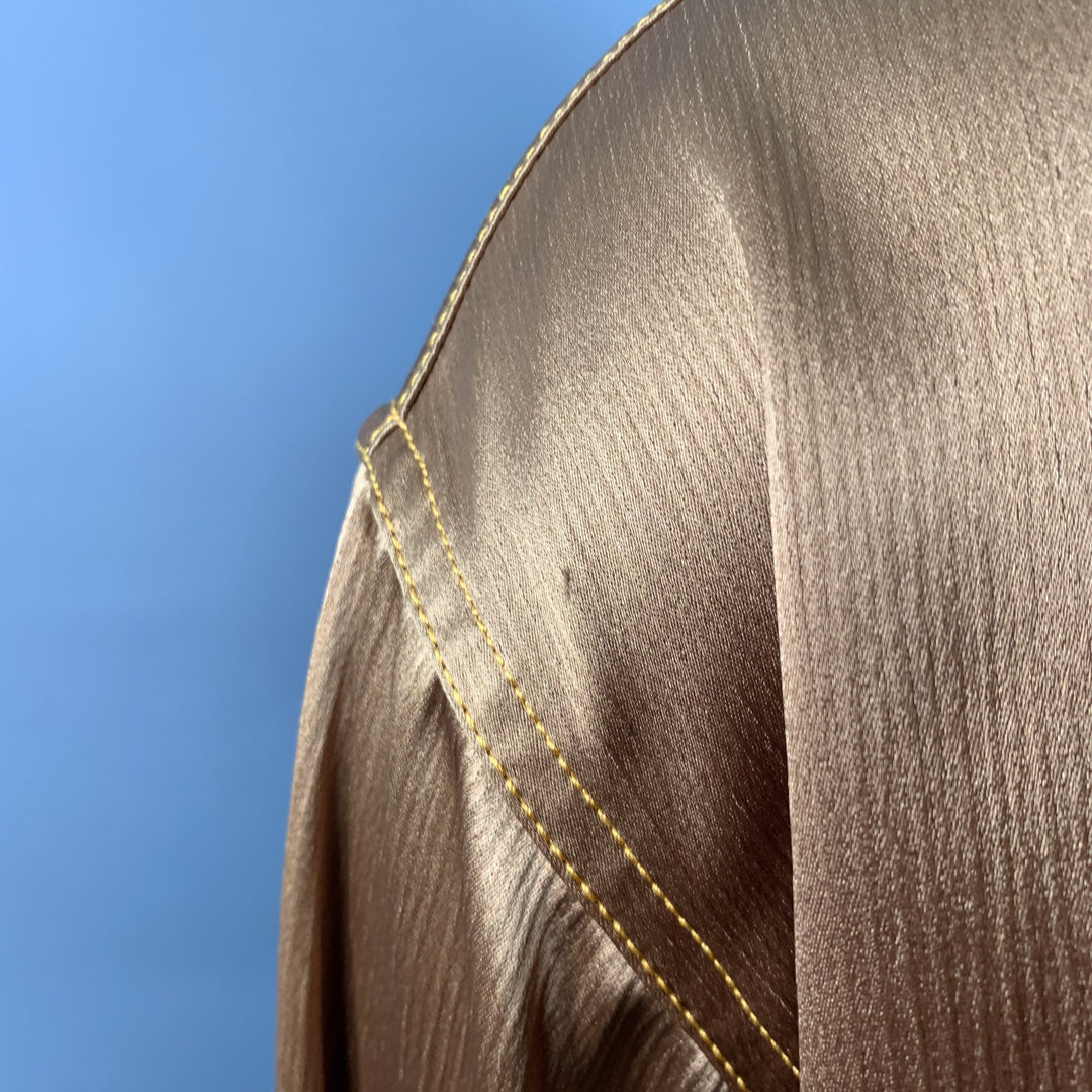 SIES MARJAN Size M/L Gold Viscose Blend Button Down Collar Shirt