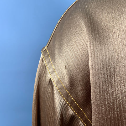 SIES MARJAN Size M/L Gold Viscose Blend Button Down Collar Shirt