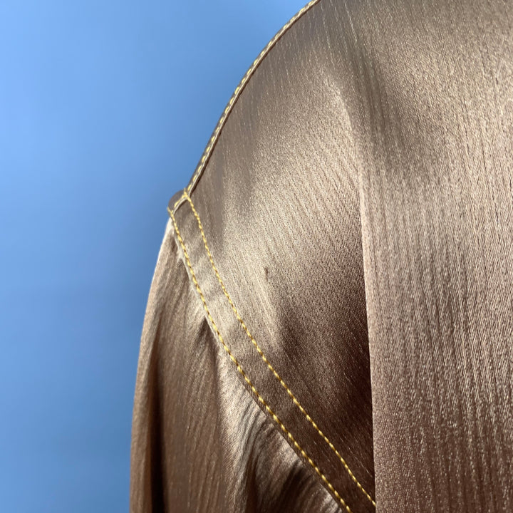 SIES MARJAN Size M/L Gold Viscose Blend Button Down Collar Shirt