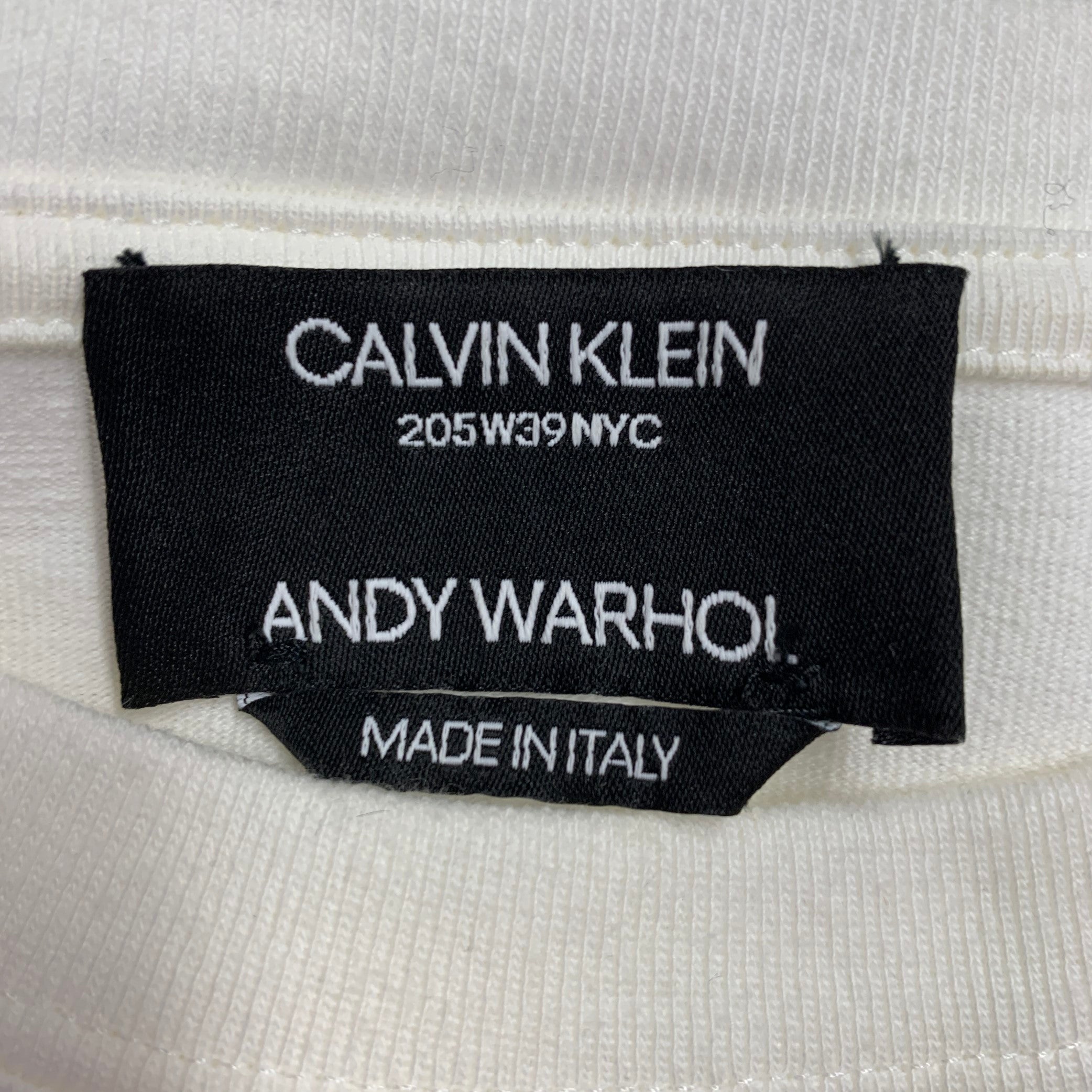 CALVIN KLEIN 205W39NYC Size S Electric Chair White Red Print