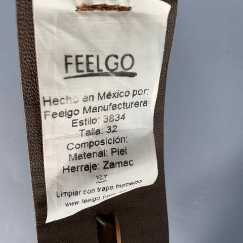 FEEL GO Size 32 Brown Tan Leather Belt