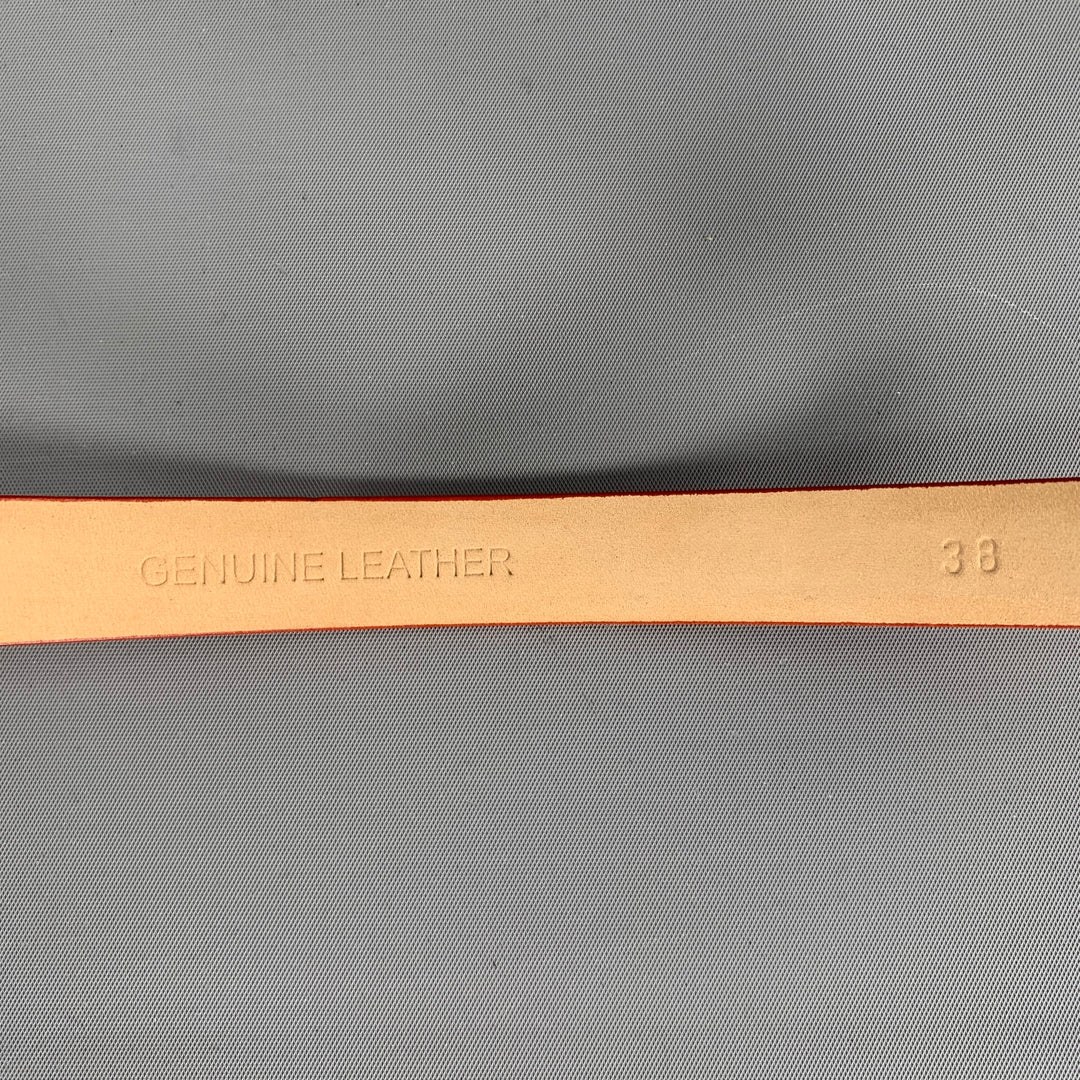 AKRIS Waist Size 38 Orange Leather Belt