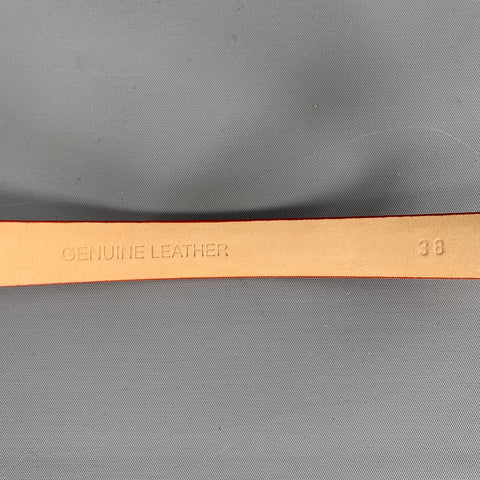 AKRIS Waist Size 38 Orange Leather Belt