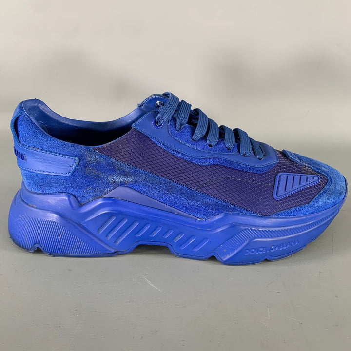 DOLCE & GABBANA Size 10 Blue Cobalt Nylon Sneakers
