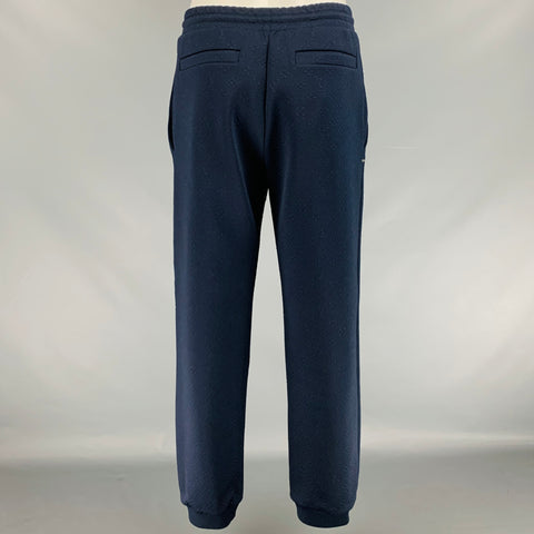 LOUIS VUITTON Size M -Technical Tracksuit- Navy Monogram Zip Up Tracksuit