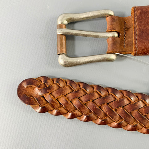 LEVI STRAUSS Ceinture en cuir tressé marron Taille 38