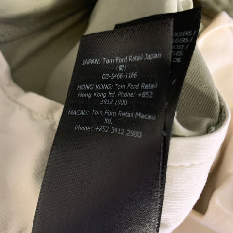 TOM FORD Size 36 Green Cotton Zip Fly Casual Pants