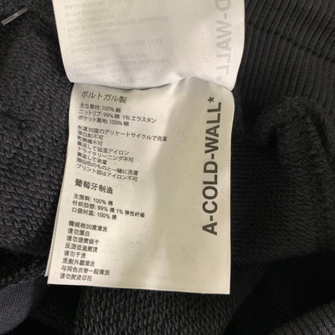 A-COLD-WALL Size M Black Solid Cotton Drawstring Shorts