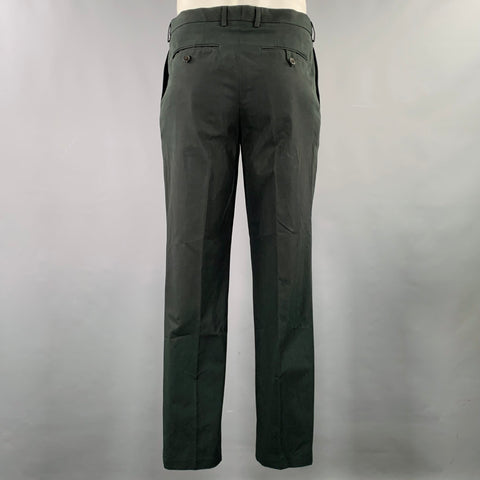 DRIES VAN NOTEN Size 36 Black Cotton Flat Front Casual Pants