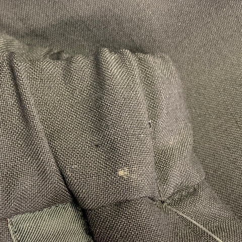 BURBERRY Size L Black Red Logo Wool Mohair Elastic Waistband Casual Pants