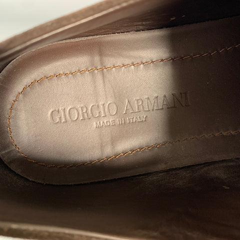 GIORGIO ARMANI Size 8 Brown Leather Oxford Lace Up Shoes
