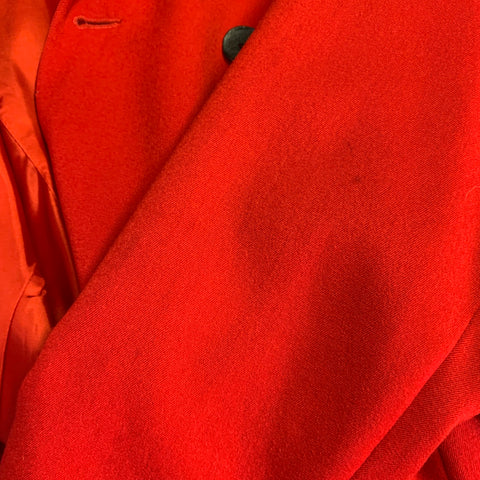 JOSEPH Size 2 Red Wool Double Breasted Coat