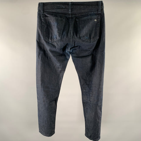 RAG & BONE Size 32 Navy Cotton Button Fly Jeans