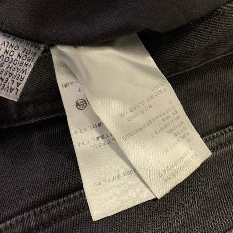DIOR Size 34 Charcoal Solid Cotton Blend Slim Button Fly Jeans