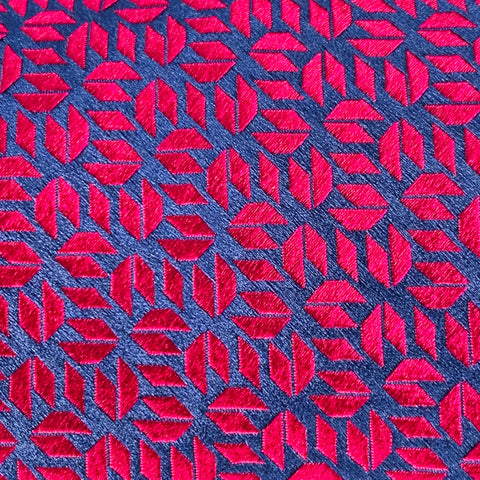 CHARVET Navy Fuchsia Textured Silk Tie