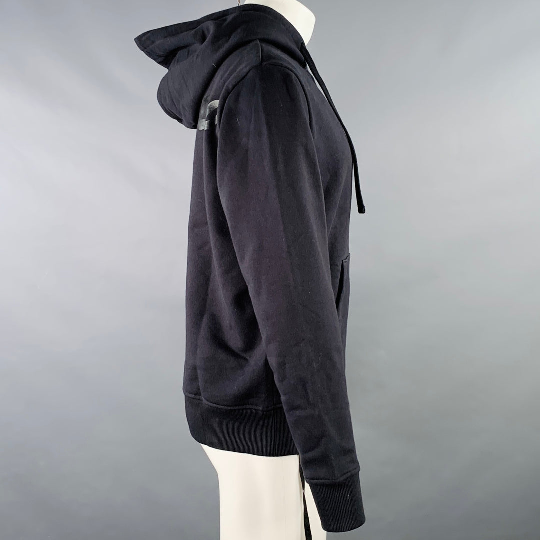 KITH Size XS Black White Logo Cotton Hooded Sweatshirt