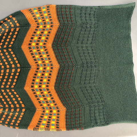 M MISSONI Green Orange & Yellow Mixed Pattern Scarves