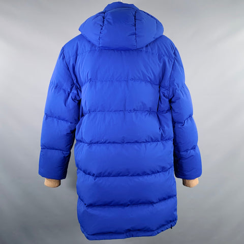 GUCCI 2018 Size 36 Blue Red Polyamide Puffer Goose Down Hooded Coat