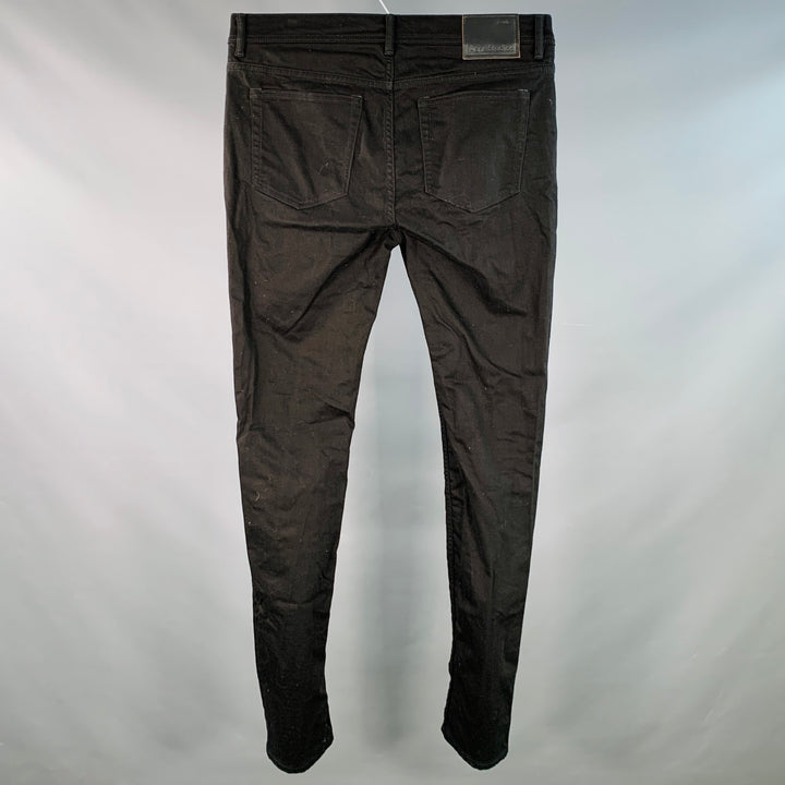 ACNE STUDIOS Size 35 Black Denim Straight Slim Five Pockets Jeans