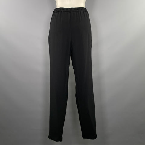 RED VALENTINO Size M Black Acetate Viscose Elastic Waistband Casual Pants