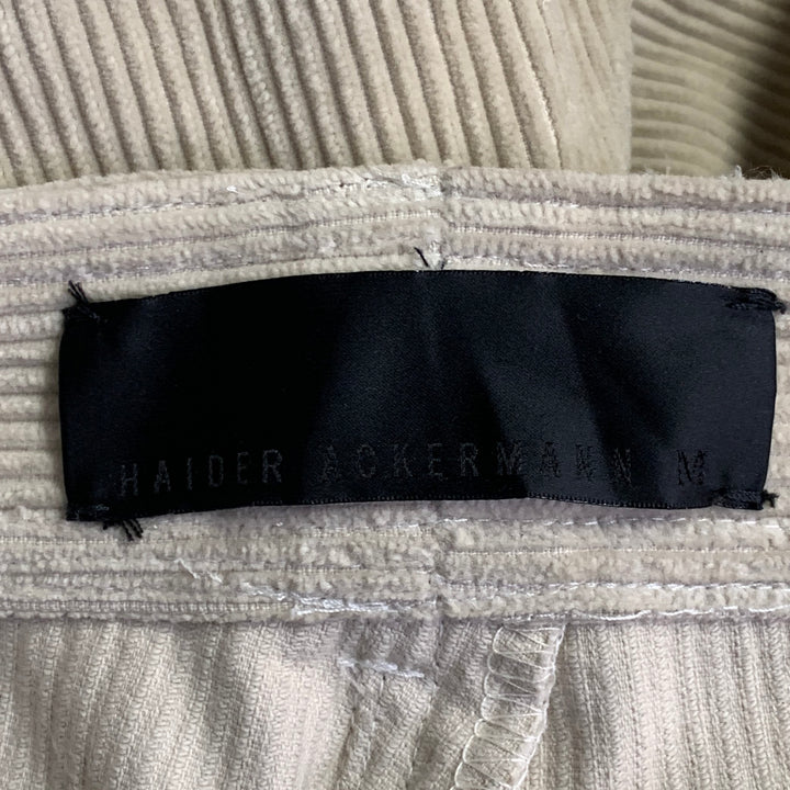 HAIDER ACKERMANN Size M Khaki Corduroy Cotton Blend Cropped Casual Pants