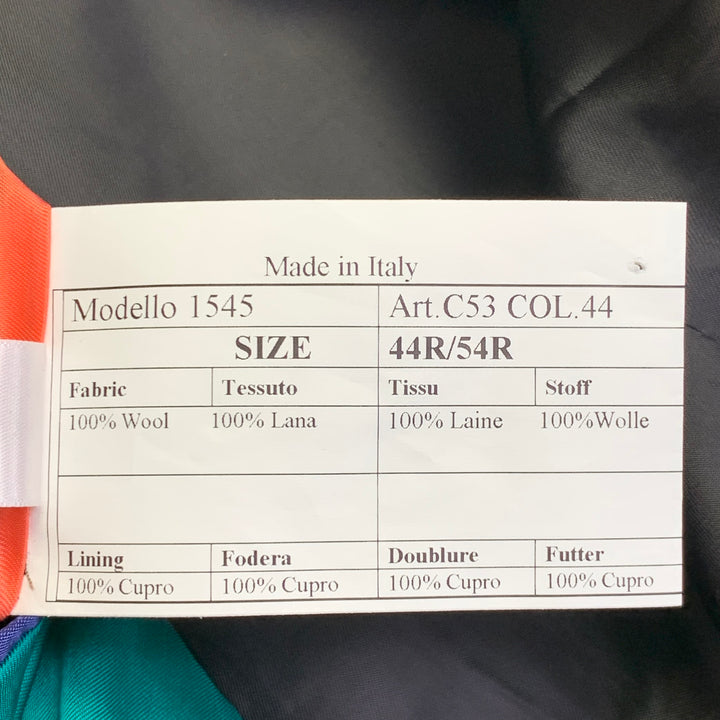 PAUL SMITH Size 44 Regular Blue Wool Notch Lapel Sport Coat