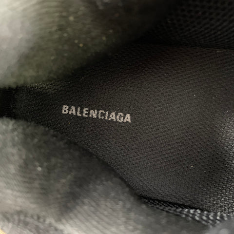 BALENCIAGA Size 10 Black White Triple S Mesh Lace Up Sneakers