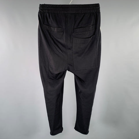 THOM KROM Size S Black White Vertical Stripe Cotton Sweatpants Casual Pants