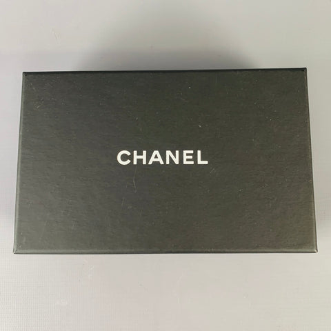CHANEL Black Quilted Leather Card Case Wallet