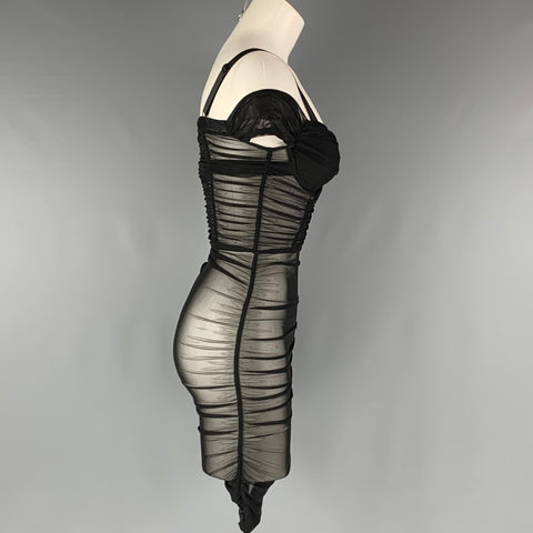 GUIZIO Robe droite en maille noire taille S
