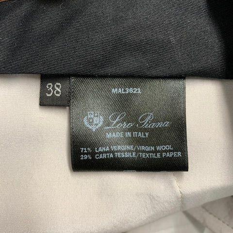 LORO PIANA Size 2 Grey Virgin Wool Blend Pleated Dress Pants