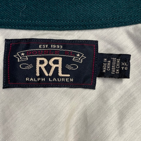RRL by RALPH LAUREN Size XL Green Multi Color Embroidery Western Long Sleeve Shirt