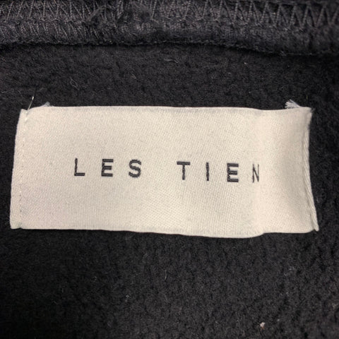 LES TIEN Size XXL Black Cotton Hooded Sweatshirt