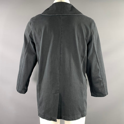 RRL by RALPH LAUREN Size M Navy Tan Cotton Toggle Closure Jacket
