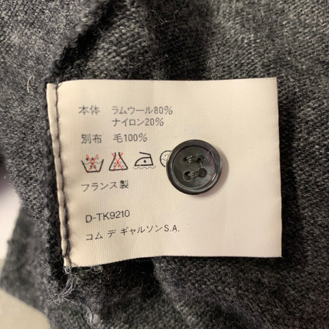 COMME des GARCONS SHIRT Size L Grey Wool Blend Cardigan
