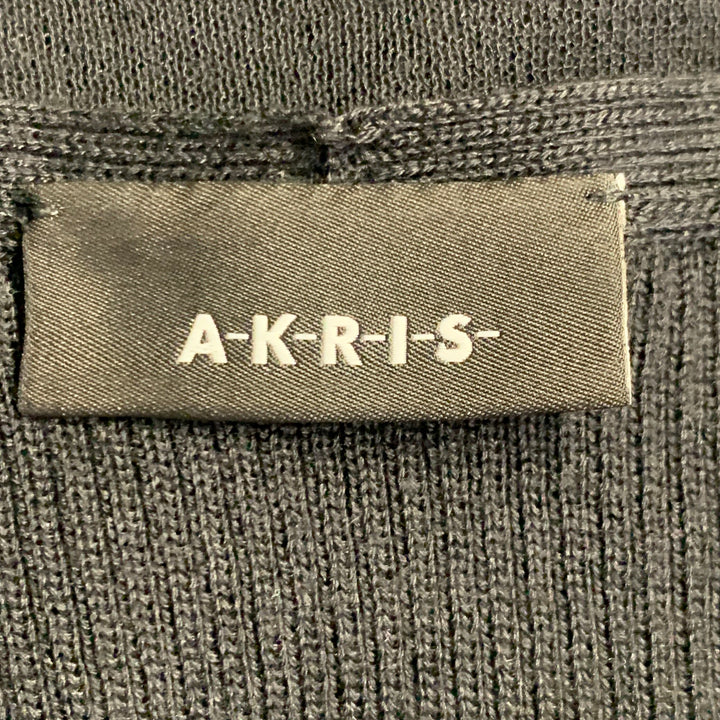 AKRIS Size L Black Silk Cotton Layered Tank Casual Top