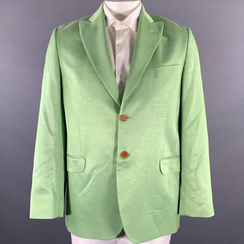 ACNE STUDIOS Size 42 Green Lime Viscose Blend Peak Lapel Sport Coat