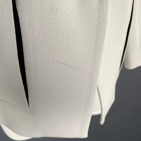 THE KOOPLES Size 40 White Black Polyester Blend Jacket