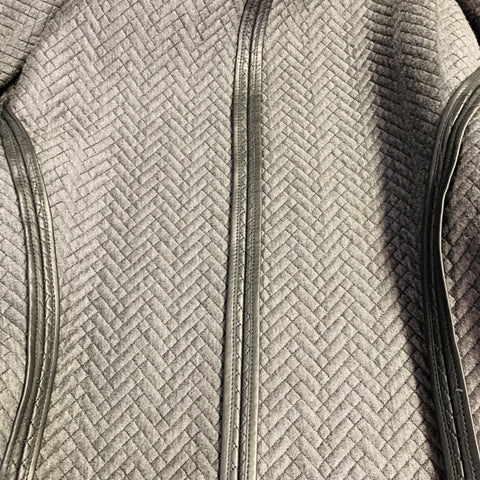EMPORIO ARMANI Size 38 Black Quilted Leather Zip Up Jacket