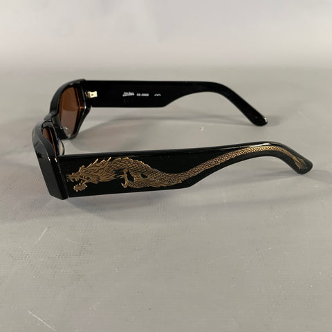 GAULTIER Brown Gold 56-0009 Dragon Sunglasses