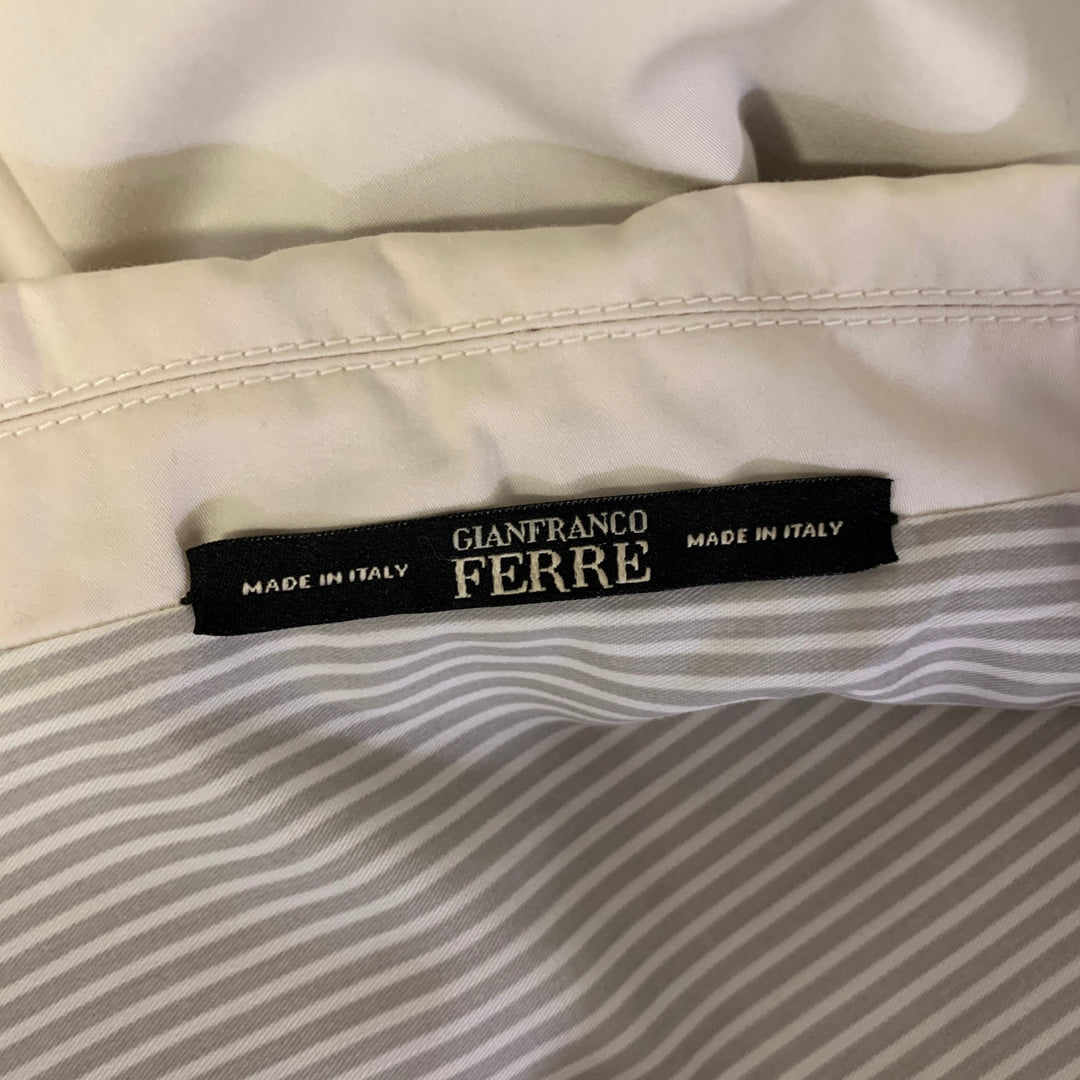 GIANFRANCO FERRE Size 50 Cream Ivory Cotton Blend Notch Lapel Sport Coat
