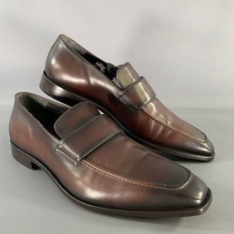TO BOOT NY Size 12 Brown Chocolate Leather Dress Loafers